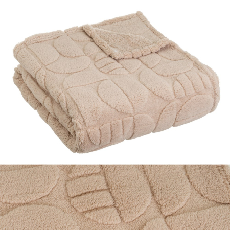 Cuverturi, pături si pleduri - Patura sherpa gri cu model jacquard