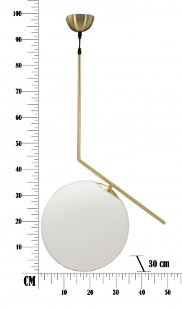 Pendul Glamy, fier/sticla, auriu/alb - creativdeco.ro [7]