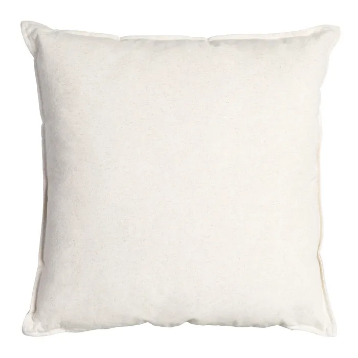 Perne Decorative - Pernă decorativă crem pătrată din bumbac și in