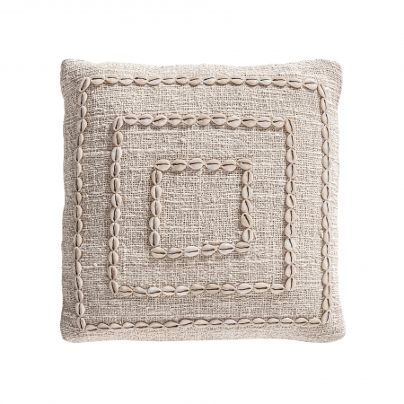 Provensal - Perna decorativa bumbac alb maro provensal|Perne elegante de calitate