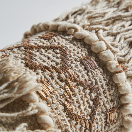 Perna decorativa bumbac crem vintage|Perne brodate de calitate [2]