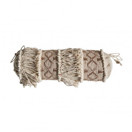 Textile - Perna decorativa bumbac crem vintage|Perne brodate de calitate