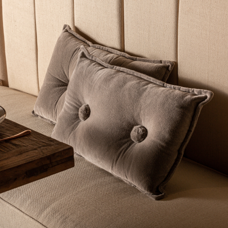 Perna decorativa catifea gri deschis|Perne decorative elegante [6]