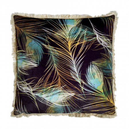 Textile - Perna decorativa catifea multicolora kitsch|Perne unice de calitate