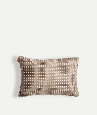 Perne Decorative - Pernă decorativă Halena alb murdar cu detalii maro 60x40 cm