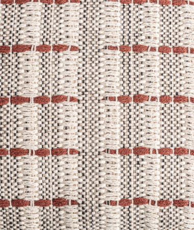 Pernă decorativă Keale iută bej cu detalii teracotă 60x40 cm [2]