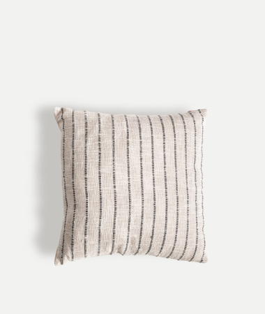 Perne Decorative - Pernă decorativă Saleha alb murdar cu dungi gri 50x50 cm