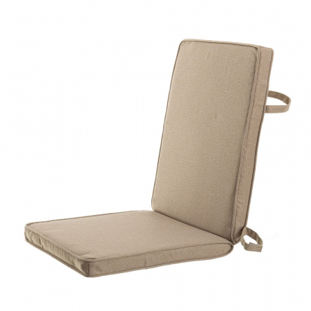 Accesorii Exterior - Perna de scaun bej uni – 90x40x4 cm, cu spătar jos, impermeabilă