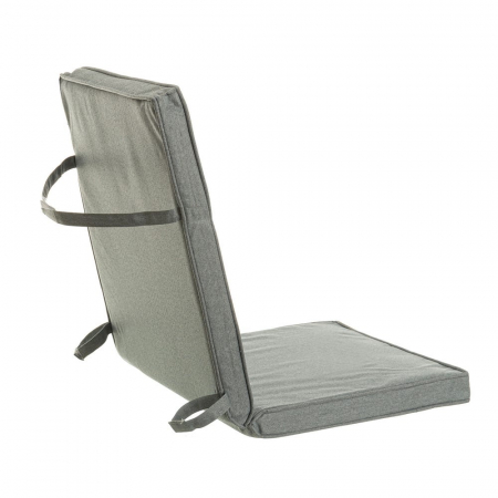 Perna de scaun gri texturat – 90x40x4 cm, impermeabilă, cu spătar jos [2]