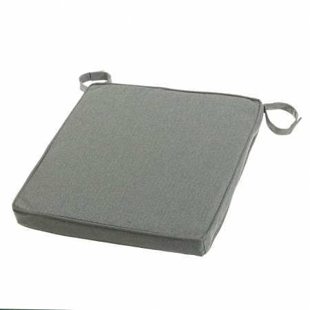 Perna de scaun gri texturat – 38x38x4 cm, impermeabila, cu velcro [2]