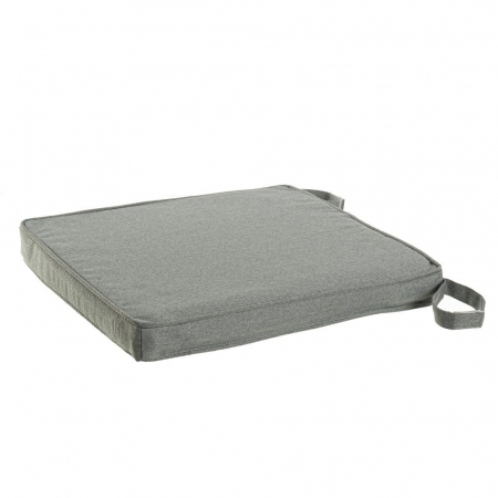 Accesorii Exterior - Perna de scaun gri texturat – 38x38x4 cm, impermeabila, cu velcro