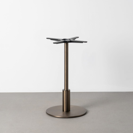 Mobilier - Picior de masa bronz din otel inoxidabil cu baza rotunda plata si brat subtire cilindric