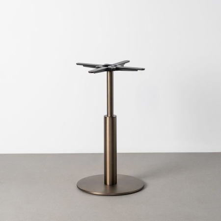 Mobilier - Picior de masa bronz din otel inoxidabil cu talpa rotunda masiva si brat subtire