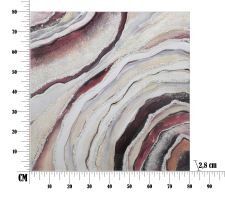 Pictura abstracta Redy, panza, rosu multicolor - creativdeco.ro [5]