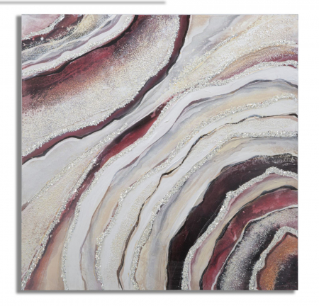 Tablouri - Pictura abstracta Redy, panza, rosu multicolor - creativdeco.ro