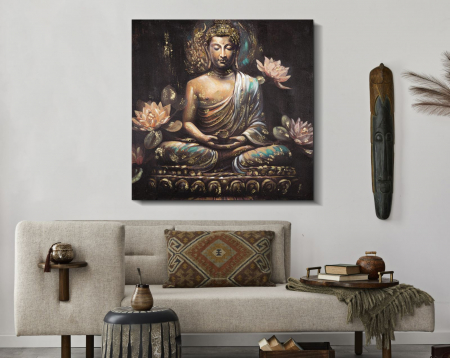 Pictura Buddha Flori Lotus CreativDeco [4]