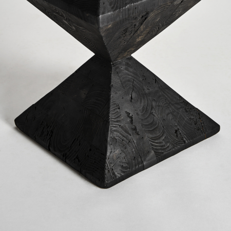 Piedestal Art Deco lemn reciclat negru|Piedestale elegante [3]