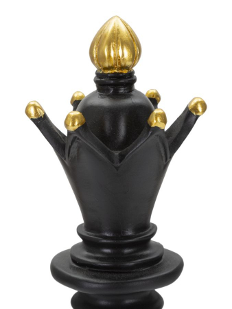Piesa sah Nebun decorativa negru-auriu - CreativDeco.ro [2]