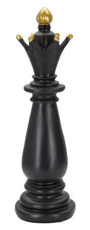 Statuete si Sculpturi - Piesa sah Nebun decorativa negru-auriu - CreativDeco.ro