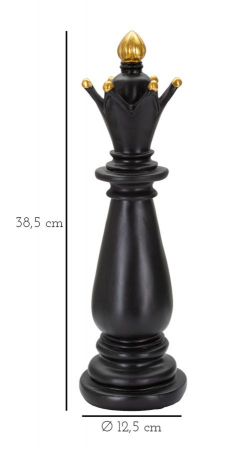 Piesa sah Nebun decorativa negru-auriu - CreativDeco.ro [5]