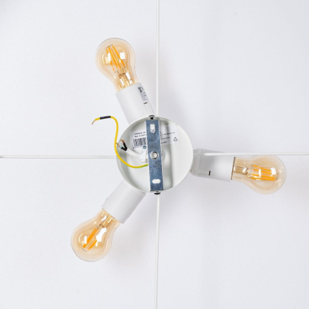 Plafoniera din metal si in natural tambur texturat cu difuzor opal – diametru mare [4]