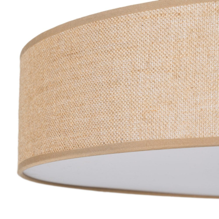 Plafoniera din metal si in natural tambur texturat cu difuzor opal – diametru mare [1]