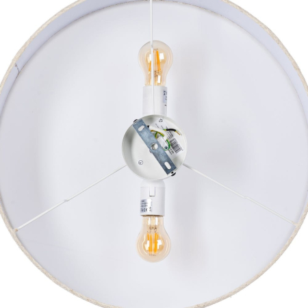 Plafoniera din metal si in off-white tambur cu difuzor opal – profil plat [4]