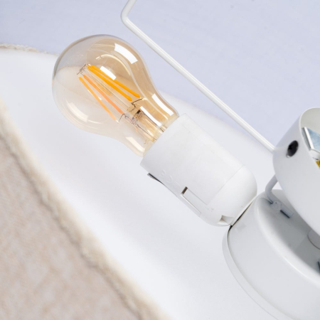 Plafoniera din metal si in off-white tambur cu difuzor opal – profil plat [6]