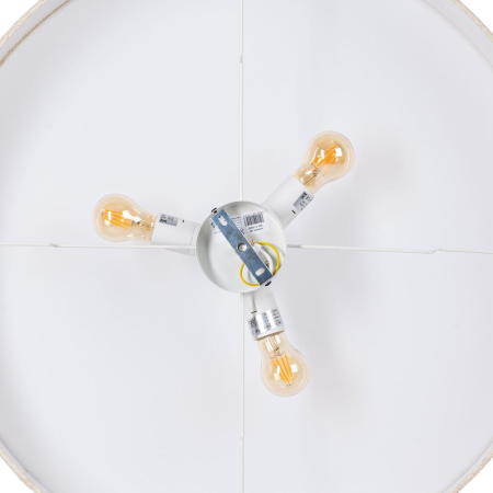Plafoniera din metal si in off-white tambur texturat cu difuzor opal – diametru mare [4]