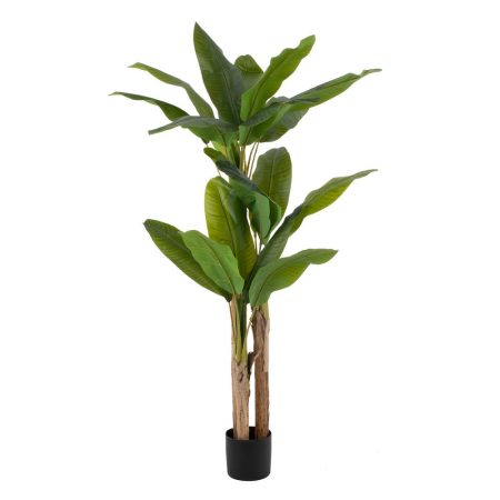 Flori, Plante artificiale - Plantă artificială Banana Leaf cu frunze mari și ghiveci negru