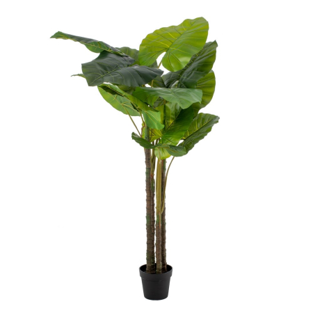 Flori, Plante artificiale - Plantă artificială Philodendron cu frunze mari și ghiveci negru