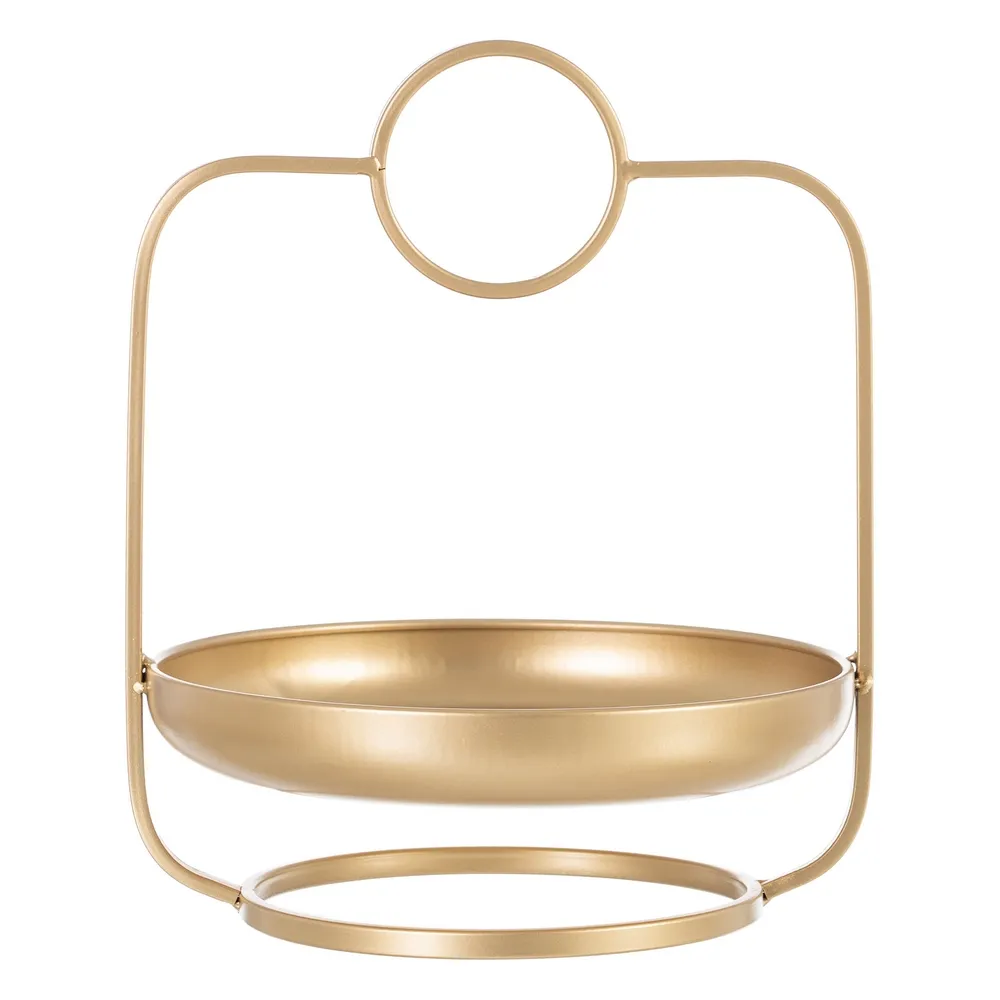 Platou Auriu Rotund cu Picior | Accesorii Servire Elegante [1]