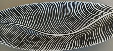 Platou Decorativ Fern Alb-Negru, Rasina - CreativDeco.ro [1]