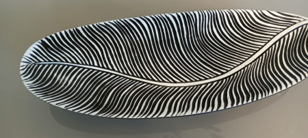 Platou Decorativ Fern Alb-Negru, Rasina - CreativDeco.ro [2]