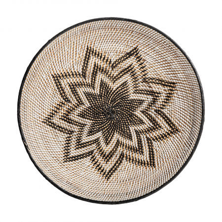 Decoratiuni perete din lemn - Platou decorativ ratan bej|Decoratiuni perete organice