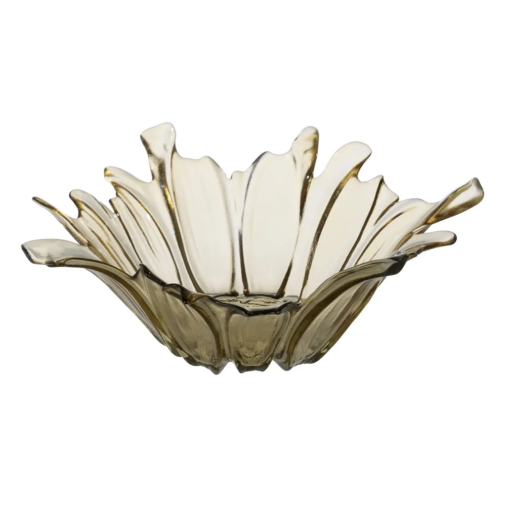 Platou Fructe Flower Sticla Verde - CreativDeco.ro