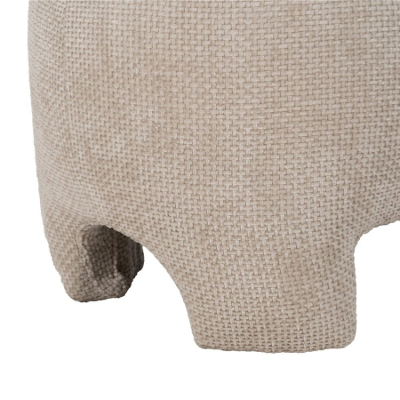 Puf bej stofă design organic [6]