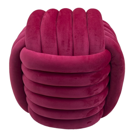 Taburete si pufuri - Puf Catifea Rosu Fuxia | Decor Indraznet | CreativDeco