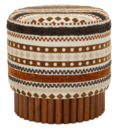 Taburete si pufuri - Puf etnic mic tapițerie multicoloră