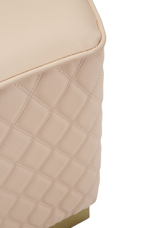 Puf pentagonal modern tapițat cu bază aurie Sharon [3]