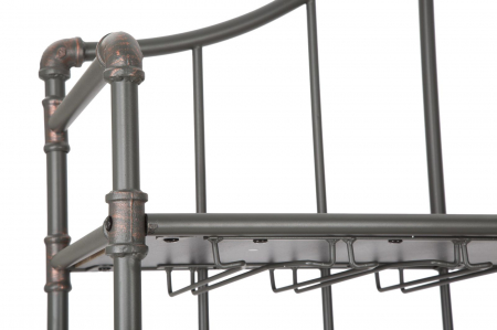 Raft Manhattan cu suport sticle si pahare. Rafturi metalice bucatarie in stil industrial. Mobilier vintage multifunctional CreativDeco. [4]