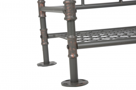 Raft Manhattan cu suport sticle si pahare. Rafturi metalice bucatarie in stil industrial. Mobilier vintage multifunctional CreativDeco. [2]