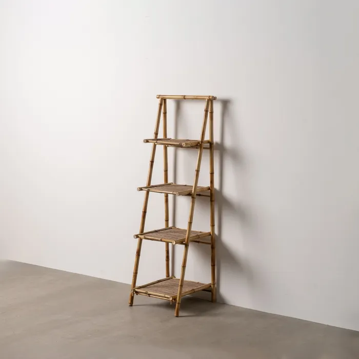 Biblioteca, rafturi, vitrine - Raft bambus decor modern|Rafturi eco-friendly pentru organizare