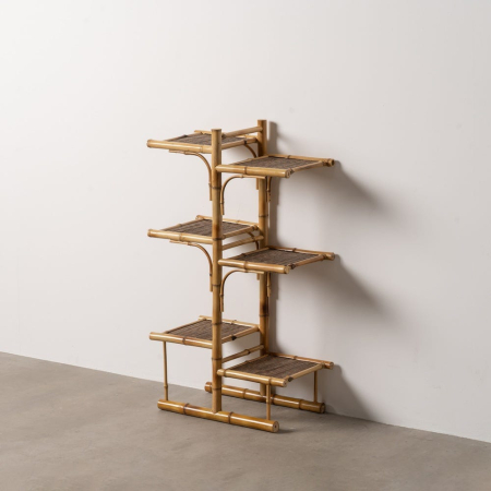 Biblioteci si Rafturi in Stil Rustic - Raft decorativ bambus natural|Rafturi decorative eco-friendly