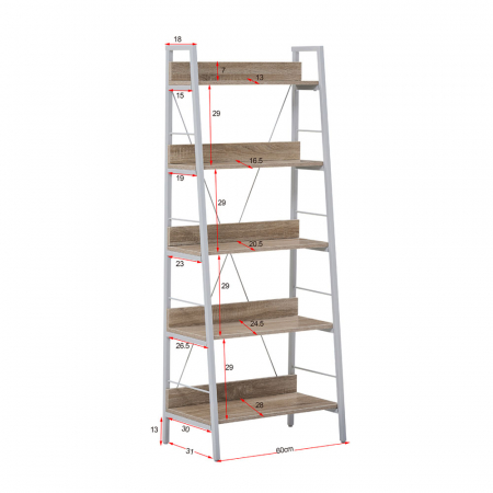 raft one step up 5 polite sonoma alb metal | creativdeco.ro [4]