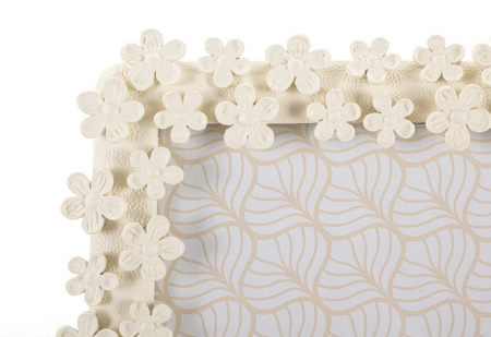 Rama foto alb antic floricele | CreativDeco.ro [2]