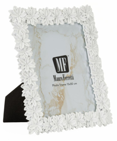 CADOURI - Set 2 rame foto albe mici cu model floral