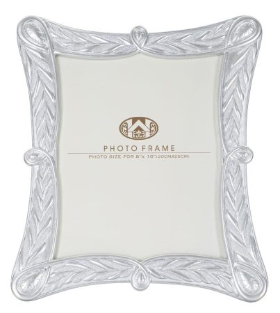 Rama foto argintie design clasic cu elemente naturale CreativDeco.ro.   [1]