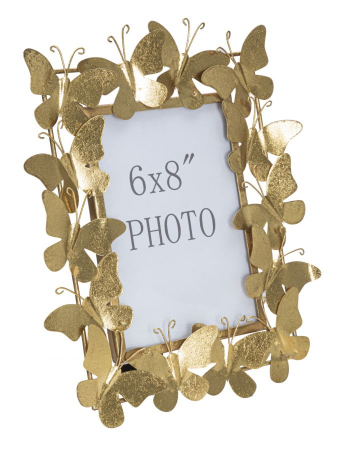 Rame foto - Rama foto Butterfly, metal, auriu - CreativDeco.ro