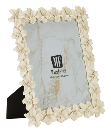 CADOURI - Set 2 rame foto crem cu relief floral tridimensional